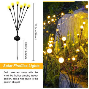 ✅100% Original Yoky Solar Garden 90 Led Solar Firework Lights Solar Powered String Light Steady-ON