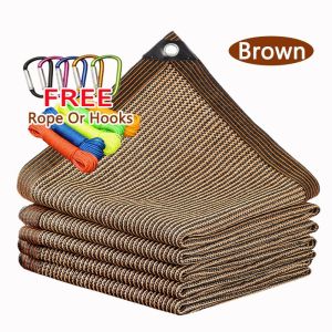 10X Makapal Sun Shade Net Heavy Duty Brown/Black Net Shade Outdoor Waterproof Garden Net Shade Cloths Cover Sun Tent