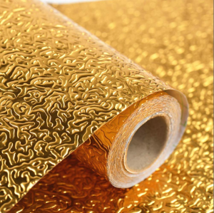 Kitchen Sticker Waterproof Makapal Kitchen Oil Proof Wallpaper Aluminum Foil Sticker (60cm x 10m)