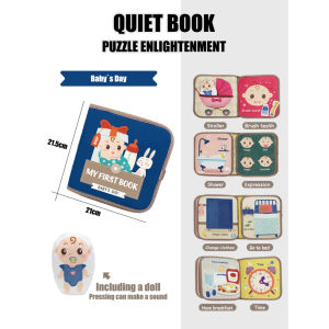 EZYLITTLES Soft Baby Quiet Book Cloth Busy Book Montessori Early Education Learning Toys For Kids