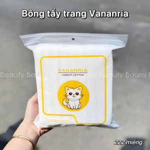 Bông tẩy trang mềm mịn không xơ bông Vananria Makeup Cotton 222 miếng