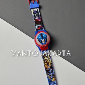 Jam tangan anak perempuan spinner lampu melody kuromi