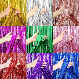 Foil Curtain Metallic Fringe Background Birthday Party decoration