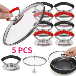 5Pcs Stainless Steel Pot Lid Handle Universal Lib Cover Replacement Handgrip Kitchen Cookware