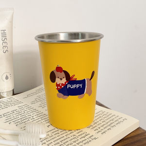 SW dễ thương Chó Xúc Xích phim hoạt hình cốc đôi thiết lập vật liệu thép không gỉ Cốc đánh răng rửa sáng tạo