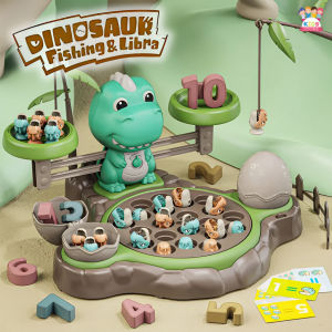 Menstimulasi Motorik Halus Mainan Anak Dinosaurus Fishing & Libra Balance Mainan Edukasi Anak Laki Laki