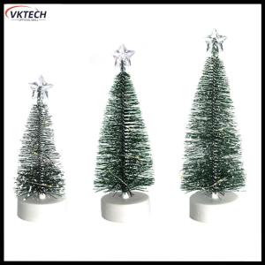 【Vktech】 3 pcs Mini Christmas Trees LEDChristmasTreeSet Desktop Miniature for Christmas Decor Christmas Party 【1-3 days Delivery】