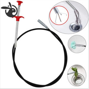 60cm/200cm Iron Wire Drain Snake Sticks Clog Remover Cleaning Spring Dredging Tool