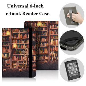 INNEED Paperwhite 1/2/3/4 6 inch e-Reader Cover Colorful Hand Support Full Protection Shell Various PU Leather Universal Protective Case for Boox/Kobo/Kindle 10/11/12th 2024 Home Office