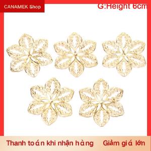 CS 50pcs cổ điển kim loại lá Filigree hoa Slice Charms DIY Craft đồ trang sức làm