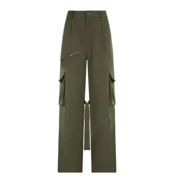 New Cargo Army Green casual pants jeans for women (Random design)