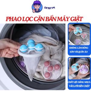 Phao Lọc Cặn Bẩn Máy Giặt Thông Minh Tiện Lợi Túi Lọc Rác Loại Bỏ Sợi Tóc Bụi Bẩn Vệ Sinh Lồng Máy Giặt