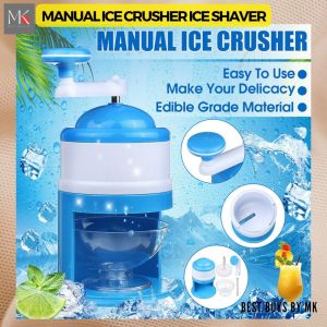 Hand Crank Ice Crusher Ice Shaver for Making Drinks-for Fast Coarse Shaved or Fine Chips Snow Cones or Slushies Mini Portable Ice Machine Ice Crusher for Children Ice Crusher and Shaved Ice Machine Halo-Halo Maker