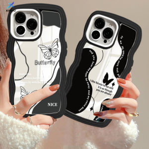(Lokal Ready) Xinyu Casing hp iPhone 14 iPhone 14 Pro Max iPhone 11 iPhone13 Pro Max 11 Pro Max iPhone 12 XR XS MAX iPhone6 6S 7 8 Plus SE 2020 Fantasi Butterfly Pinggir Gelombang Wavy Softcase