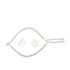 1 Pair Tali Heels Universal Motif Rantai Rhinestone Tali Anti Slip Adjustable untuk Sepatu Hak Tinggi & Slip-on Wanita