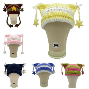 หมวกกันลมถักสำหรับผู้ใหญ่หมวกการปั่นจักรยานการเล่นสกีนักเรียนกลางแจ้งหมวกให้ความอบอุ่นกันหนาวน่ารักสำหรับคู่รัก