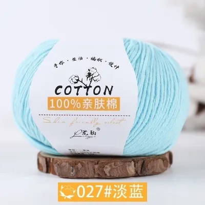 1pc 50g 100% Skin Friendly Cotton Yarn Crochet Hand Knitted Baby Yarn Ball for Knitting Doll Sweater Scarf Hat Line DIY Threads