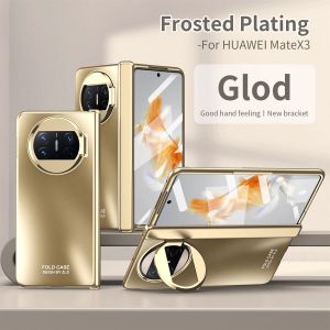 Zeallion phủ sương mạ bản lề vỏ điện thoại cho [Huawei Mate X35 g] với khung gấp và màn hình trước miếng dán film thủy tinh Bìa
