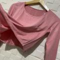kaos crop lengan panjang wanita/atasan crop terbaru kekinian/baju crop wanita/pakaian wanita spandek. 