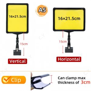 A4 Signage Price Display Board Store Promotion Board Stand Label Holder Retractable Price Tag POP Stand Warehouse