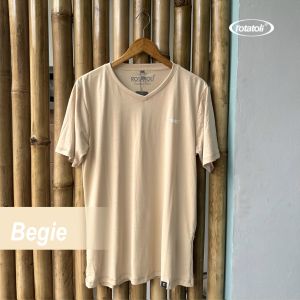 Kaos Katun Bambu Krah V-Neck Super Halus Lembut Kualitas Premium Dan Ada Anti Bakteri