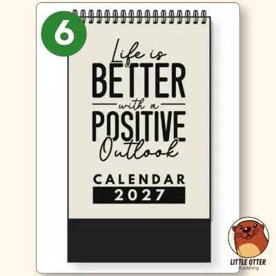 2027 Desktop Calendar Singapore | A5 Motivational Desk Calendar with SG Public Holidays Lunar Dates & 2 Status Pages
