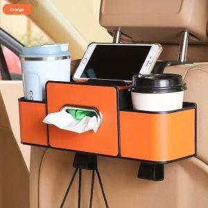 Ocshean  túi để đồ sau ghế xe hơi với giá để điện thoại đồ giữ cốc và hộp đựng khăn giấy-Giải pháp lưu trữ đa chức năng cho chiếc xe của bạn
