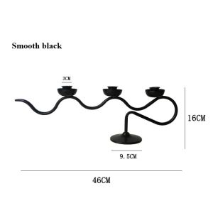 xpkQ Black Candlestick HoldersIndustrial Geometric Candle Holders for Dining Table Vintage Candler Holder for Fireplace Party Home B3K9H