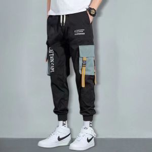 Naimo Spring and Autumn Overalls Male Student Tide Brand Nine-point Pants Korean Version Mens Loose All-match Harem Casual Pants