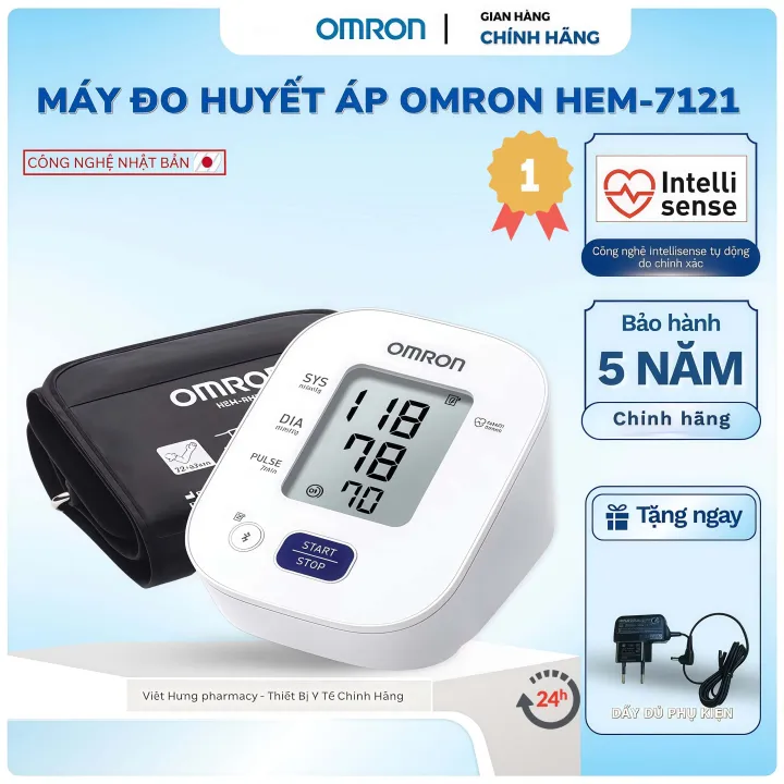 Chính Hãng Máy Đo Huyết Áp OMRON HEM-7121 điện tử Tại Nhà