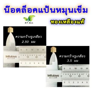 ตะเกียงเจ้าพายุ: น๊อตล็อคแป้นหมุนเข็ม (แพ็คละ 2 ชิ้น) ทองเหลืองแท้ มี 2 ขนาด (กรุณาวัดขนาดให้แน่นอนก่อนสั่ง)