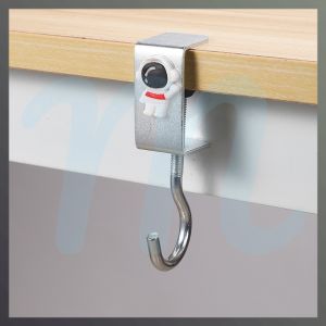 Makery【Ready in Stock】 Portable Metal Hook Table Hook Multifunction Hooks with Cartoon Pattern Student Supplies