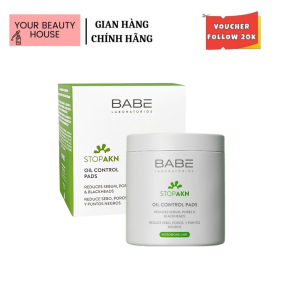 [BABE] Bông Dưỡng Da Kiểm Soát Dầu Stop AKN Oil Control Pads - Hộp 60 Miếng