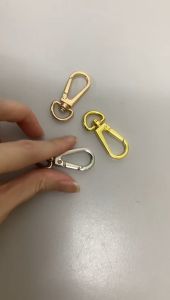 epeach 1Pc Swivel Clasp Hook Carabiner Spring Hooks Alloy Handbag Accessories Snap Hook Bag Strap