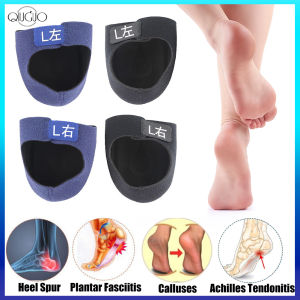 Qiuguo 1 Pair Back Heel Protective Sleeve Heel Pad Velcro Adjustable Gel Protective Socks Heel Protectors Relief Pain