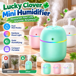 Lucky Clover Mini Humidifier USB Portable Air Humidifier Quiet Mist Diffuser Compact Home Office Car Travel Use