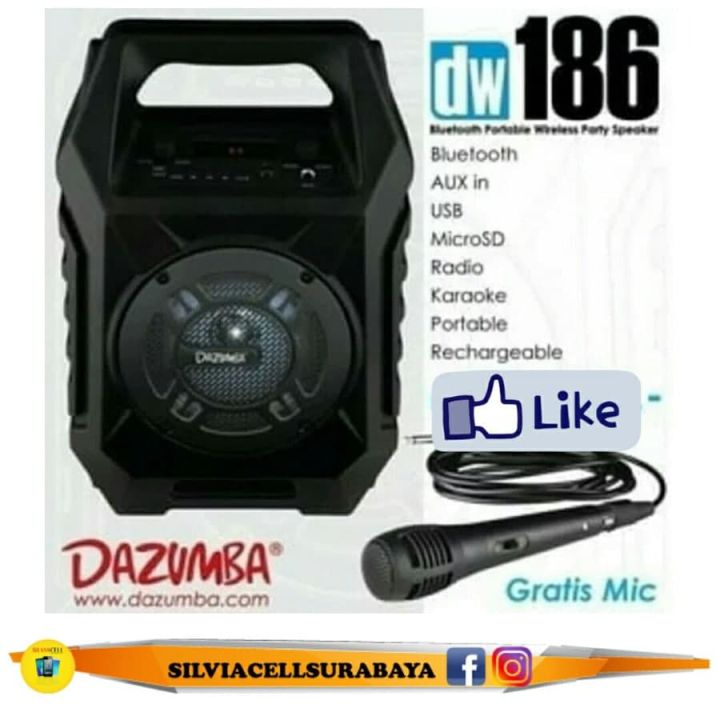 Speaker Aktif Portable DAZUMBA DW 186 - Free MIC