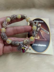 Buto ng Sinukuan Nazareno Cross Money Tree Pampasuwerte  Bracelet with Glow in the Dark Mantra
