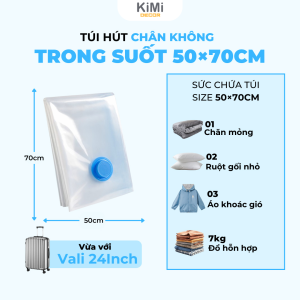 [6 Tặng 2🎁] Túi Hút Chân Không Trong Suốt Tiện Lợi Túi Hút Đi Du Lịch Túi Hút Chăn Mền - KIMI DECOR