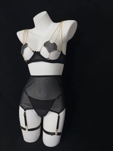 BR5 Set cosplay nội y renbộ đồ lót lingerie bralette kèm dây đai nối đùi gợi cảm BR5
