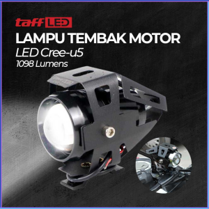PENGIRIMAN CEPAT TaffLED Lampu Tembak Motor Transformer LED Cree U5 1098lm Cool White U5 / lampu tembak motor super terang led touring depan anti air awet aki bulat