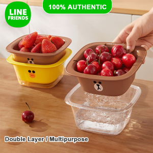 100% Authentic Line Friends Kitchen Vegetable Fruits Drainer Basket Strainer & Colander Washing Drainer Basket LFB138