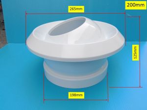 วาล์วหัวฉีดระบายอากาศทรงกลม ขนาด 75mm100mm150mm200mm จำนวน 1 ชิ้น