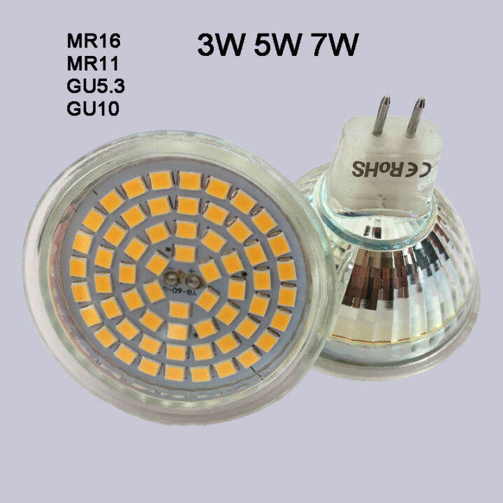 LED Bulb Lamp Cup Light MR11 MR16 GU5.3 GU10 AC 220V AC/DC 12V 3W 5W 7W ...