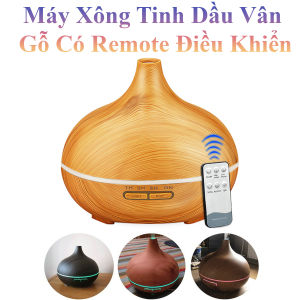 Máy Xông Tinh Dầu Vân Gỗ Nhiều Màu Có Remote Điều Khiển Từ Xa