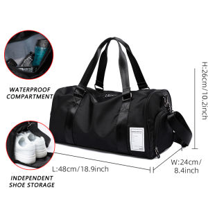 MOYYI Luxury Travel Handbags Waterproof maletas de viaje Overnight  Duffle Bag for Man with Dry and Wet Compartment