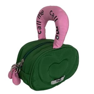 Korean Style Handbag Leisure Shoulder Bag Crossbody Cosmetics Makeup Bag Lady Purse Black/Brown/Blue/Orange/Purple/Green