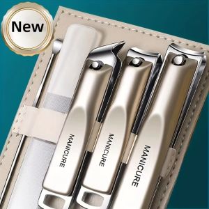 GORGE 5-Piece Set Manicure Pedicure Set Multifunction Storage Case Nail Clippers Set Portable Professional Nail Care Kit for Home Care