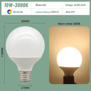 2-6PCS Big LED Bulb E27 AC 100-240V G80 G95 G120 3000K 4000K 6000K Energy Saving Global Light Lampada Ampoule Milky Light Bulb
