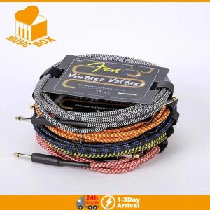 Colorful Guitar Cable Reduced Noise Audio Wire Braided Wire Output LInes For Electric Bass Guitar